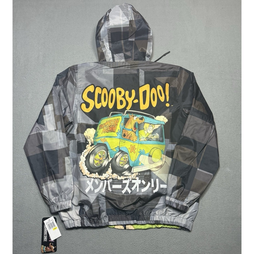 Members Only Jacket Mens M Scooby Doo Shaggy Mystery Machine Windbreaker NEW - Picture 7 of 10